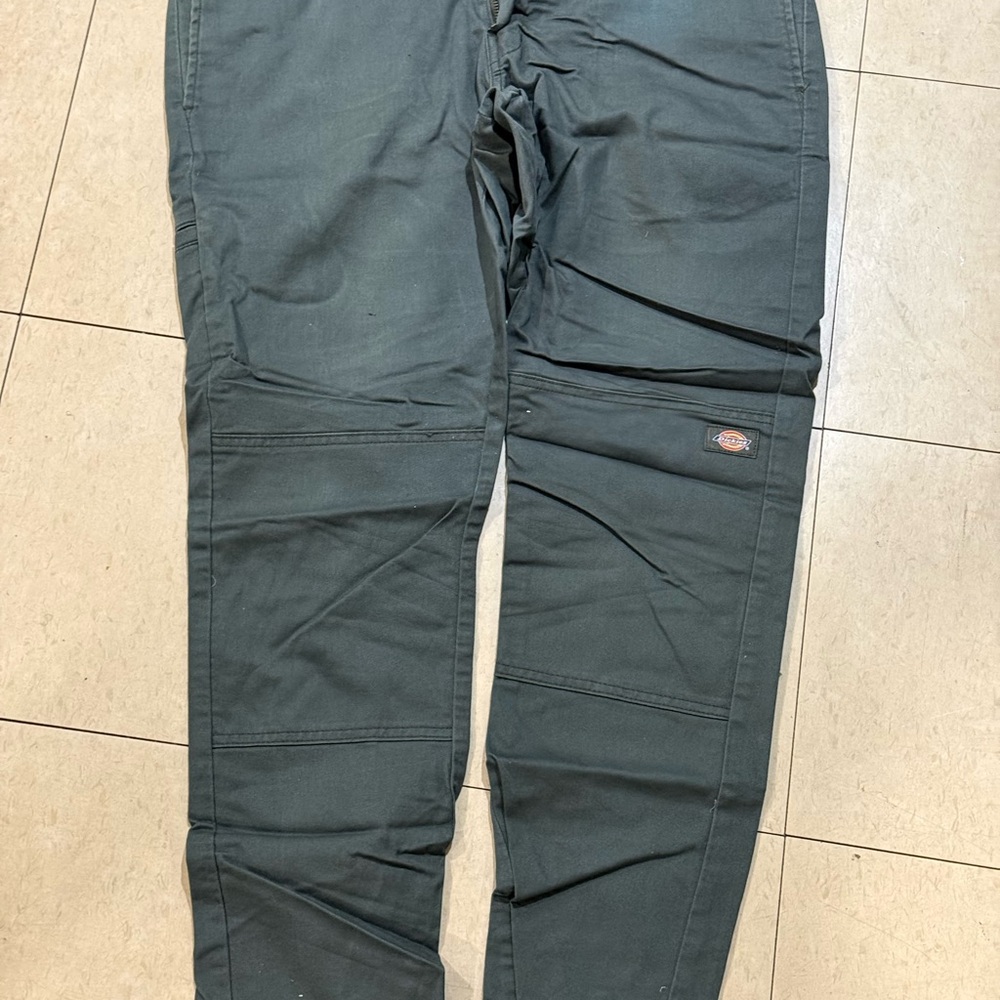 Mens Dickies Dark Green Skinny Straight Fit Pants Size 36 32